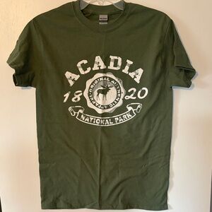 Gildan Olive Acadia National Park Tee